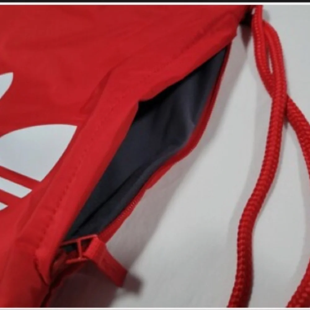 Adidas Originals Trefoil Sackpack Red-White- Media Safe lined pocket Unisex NWOT